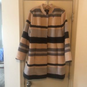 Peacoat black, tan, grey, barely worn
